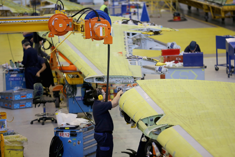 Illustration for article titled The Stunning Factory Porn Of Aircraft Assembly Lines
